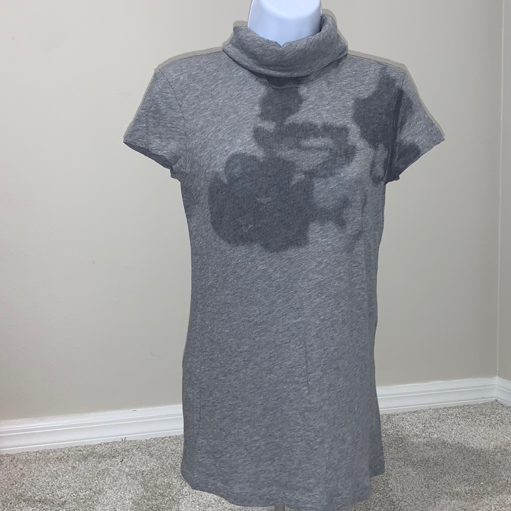 Theory Grey Short Sleeved Turtleneck